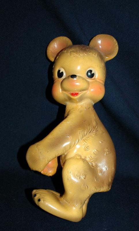 Vintage Squeaky Toy Hugger the Bear Rempel Manufacturing Akron Ohio