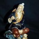 Large VINTAGE Chinese MUDMAN CLAY SCULPTURE Shekwan Ceramics