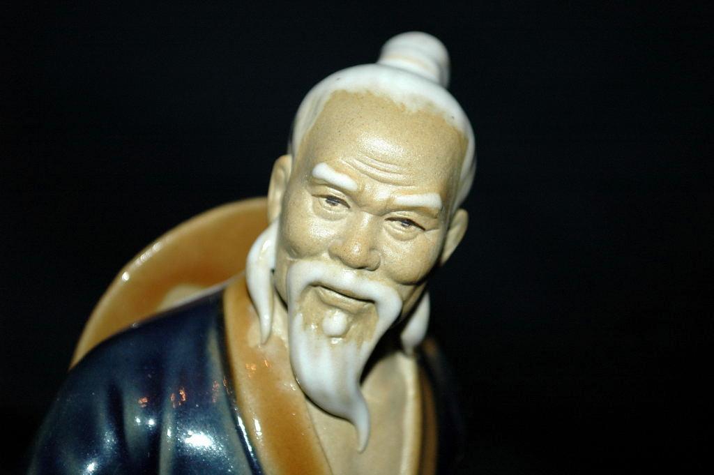 Large VINTAGE Chinese MUDMAN CLAY SCULPTURE Shekwan Ceramics