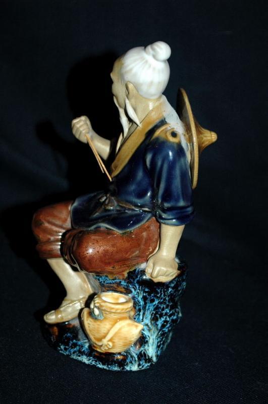 Large VINTAGE Chinese MUDMAN CLAY SCULPTURE Shekwan Ceramics