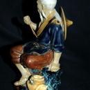 Large VINTAGE Chinese MUDMAN CLAY SCULPTURE Shekwan Ceramics