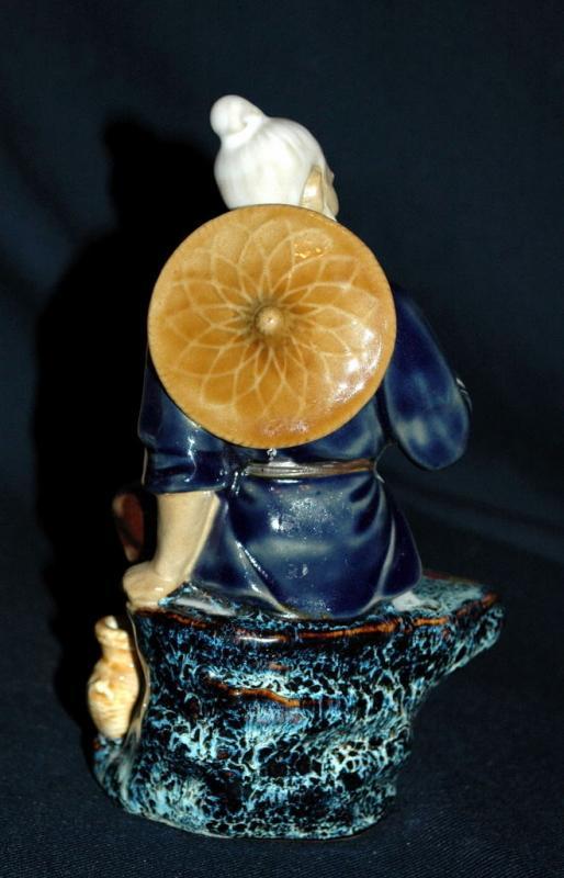 Large VINTAGE Chinese MUDMAN CLAY SCULPTURE Shekwan Ceramics