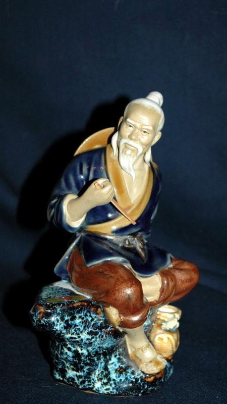 Large VINTAGE Chinese MUDMAN CLAY SCULPTURE Shekwan Ceramics