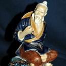 Large VINTAGE Chinese MUDMAN CLAY SCULPTURE Shekwan Ceramics