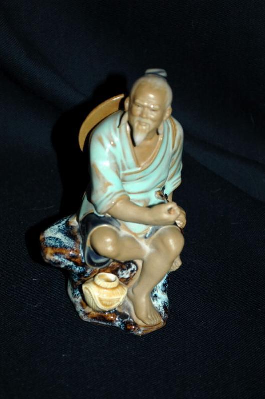 VINTAGE Chinese MUDMAN CLAY SCULPTURE Shekwan Ceramics