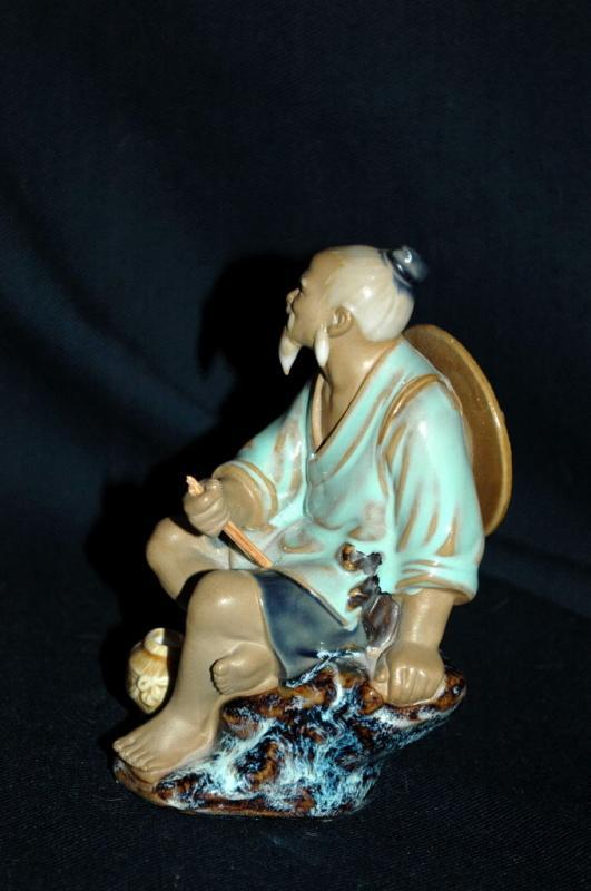 VINTAGE Chinese MUDMAN CLAY SCULPTURE Shekwan Ceramics