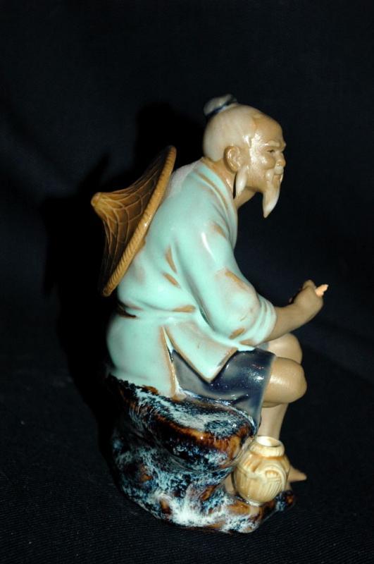 VINTAGE Chinese MUDMAN CLAY SCULPTURE Shekwan Ceramics