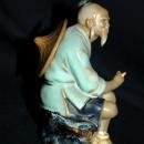 VINTAGE Chinese MUDMAN CLAY SCULPTURE Shekwan Ceramics