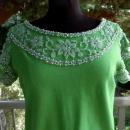 Vintage Heavily Beaded Wool Knit Top by Palio of Hong Kong