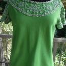 Vintage Heavily Beaded Wool Knit Top by Palio of Hong Kong