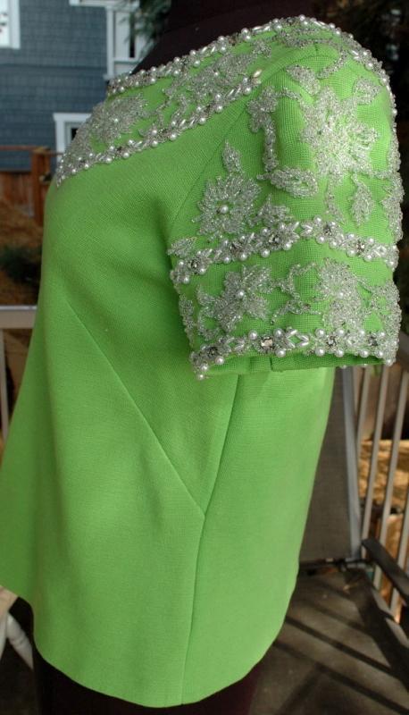 Vintage Heavily Beaded Wool Knit Top by Palio of Hong Kong