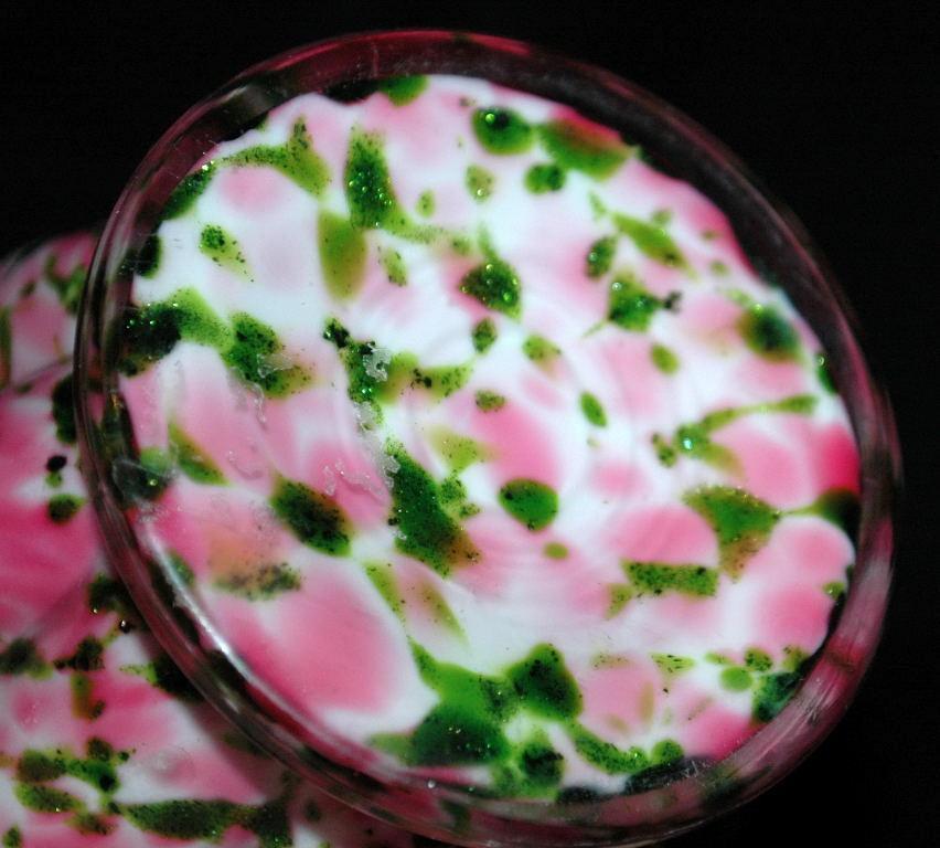 Vintage Fenton Art Glass Vase Vasa Murrhina Rose Aventurine