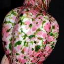 Vintage Fenton Art Glass Vase Vasa Murrhina Rose Aventurine