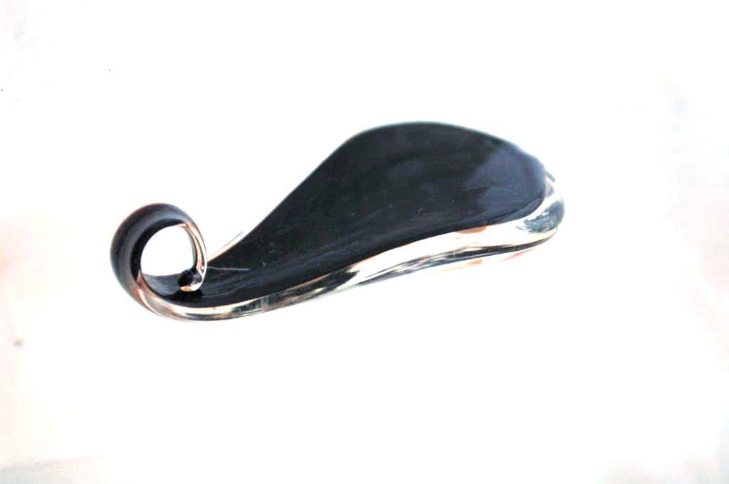 Blown Art Glass Large Flower Drop Pendant