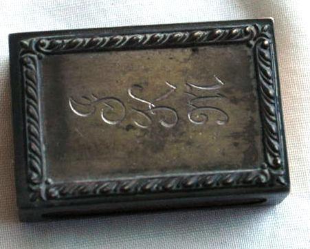 Antique Sterling MatchBoX Safe, Holder, Vesta with Box and Striker