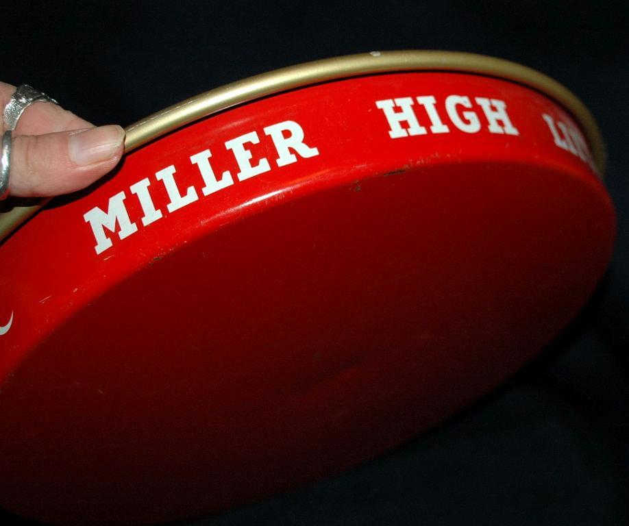 Miller High Life Beer Tray, Girl Sitting on Moon