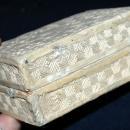 ANTIQUE & RARE CHINESE CINNABAR HAND CARVED WHITE LACQUER BOX