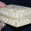 ANTIQUE & RARE CHINESE CINNABAR HAND CARVED WHITE LACQUER BOX