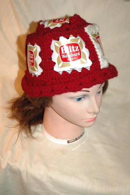 Blitz Weinhard Crochet Beer Can Hat