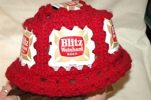 Blitz Weinhard Crochet Beer Can Hat