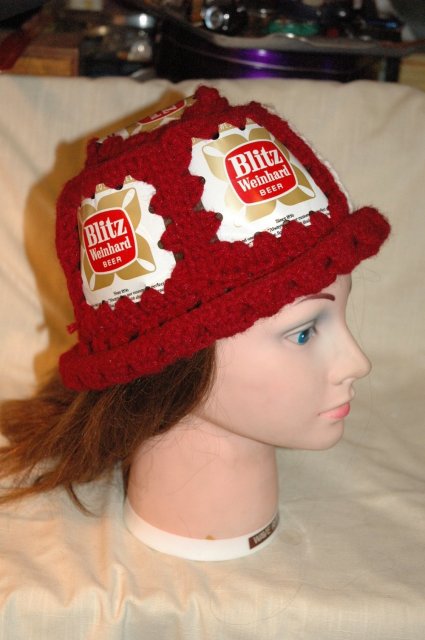 Blitz Weinhard Crochet Beer Can Hat