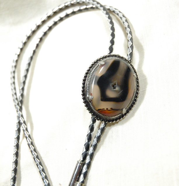 Huge Montana Moss Agate Bolo crystaline center