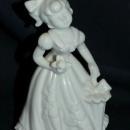 Lefton By Marika White Porcelain Girl with Parasol