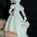 Lefton By Marika White Porcelain Girl with Parasol