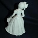 Lefton By Marika White Porcelain Girl with Parasol