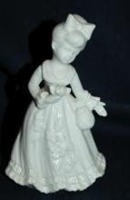 Lefton By Marika White Porcelain Girl with Purse
