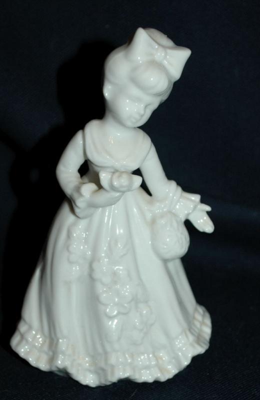 Lefton By Marika White Porcelain Girl with Purse