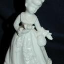 Lefton By Marika White Porcelain Girl with Purse