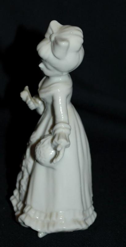 Lefton By Marika White Porcelain Girl with Purse
