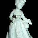 Lefton By Marika White Porcelain Girl with Purse