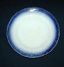 La Francaise Porcelain Flow Blue Plate