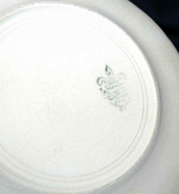 La Francaise Porcelain Flow Blue Plate