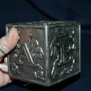 ABC 123 Block Silver Plated Coin Bank - Raimond Japan Vintage