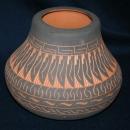 Incised Navajo Indian Pottery Vase Signed Woods & Numbered