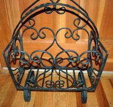 Wrought Iron Magazine, Newspaper Stand, Rack , heavy duty with large capacity