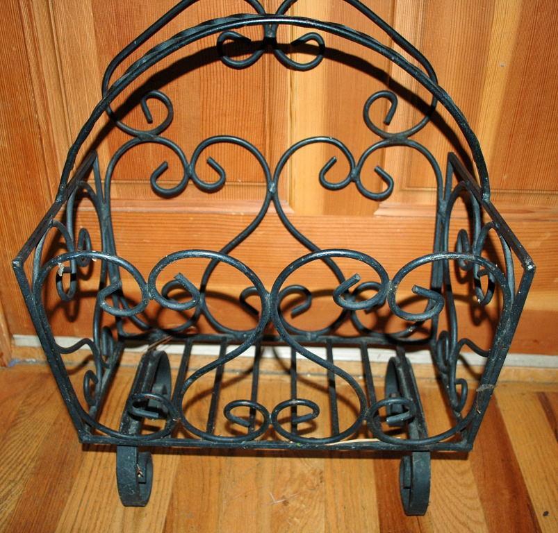 Wrought Iron Magazine, Newspaper Stand, Rack , heavy duty with large capacity