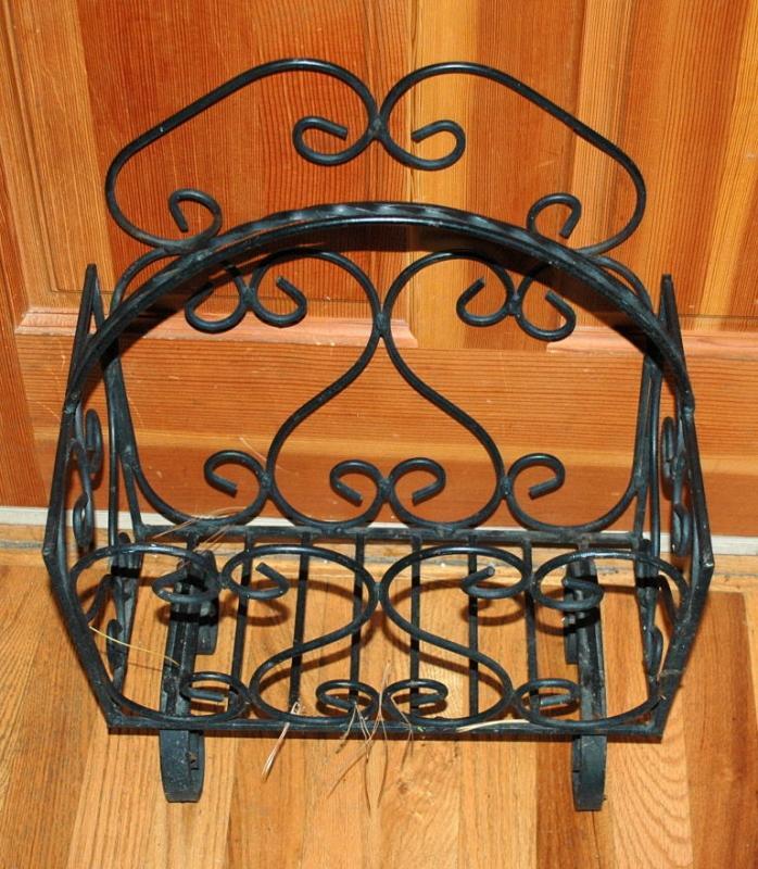 Wrought Iron Magazine, Newspaper Stand, Rack , heavy duty with large capacity