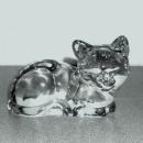 Vintage Princess house Pet cat Kitten Lead Crystal Figurine Paper Weight Germany.