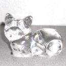 Vintage Princess house Pet cat Kitten Lead Crystal Figurine Paper Weight Germany.
