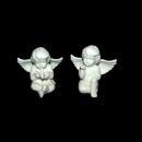 Pair of White Porcelain Cherub Angel Salt Pepper Shakers