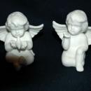Pair of White Porcelain Cherub Angel Salt Pepper Shakers