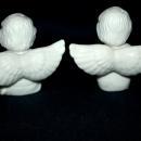 Pair of White Porcelain Cherub Angel Salt Pepper Shakers