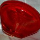 ORANGE ART GLASS SOMMERSO BOWL or Pot Faceted on 2 sides