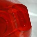 ORANGE ART GLASS SOMMERSO BOWL or Pot Faceted on 2 sides