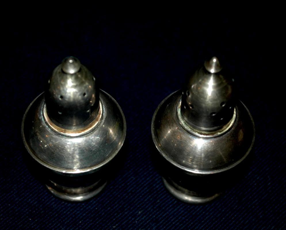 Sterling Silver, Crest Silver Manufacturing Co. Salt Pepper Shakers