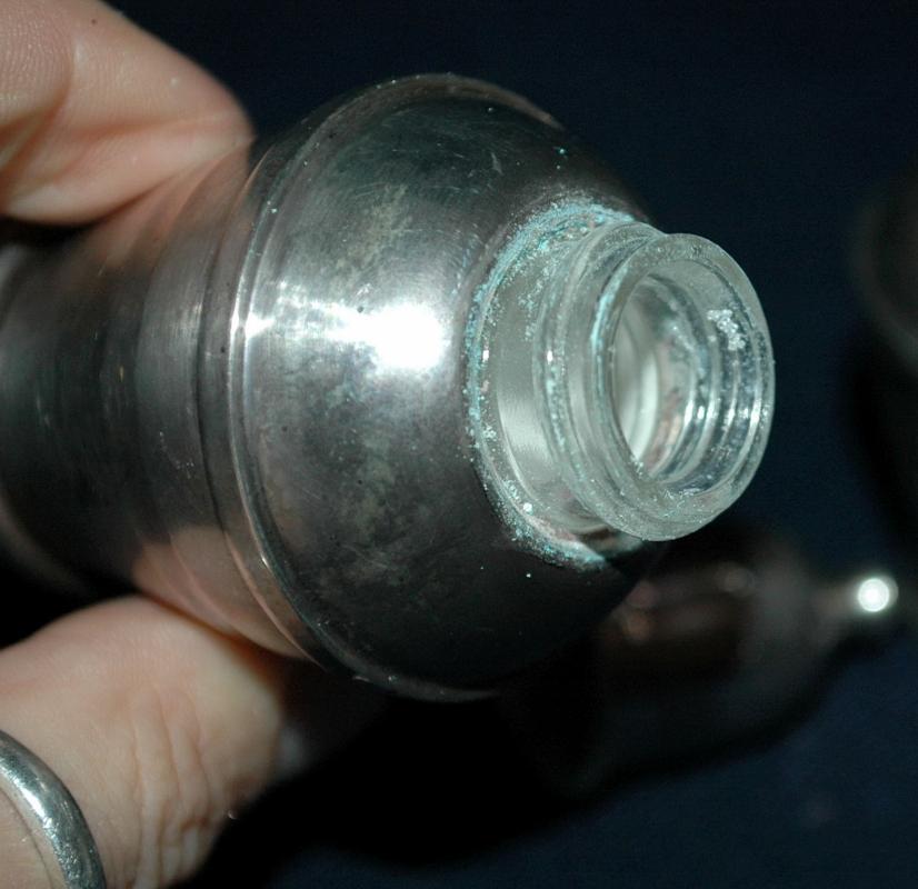 Sterling Silver, Crest Silver Manufacturing Co. Salt Pepper Shakers